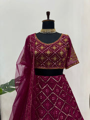 Partywear Thread & Sequence Work Lehenga Choli