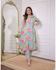 Designer Printed Cotton Work Salwar Suit