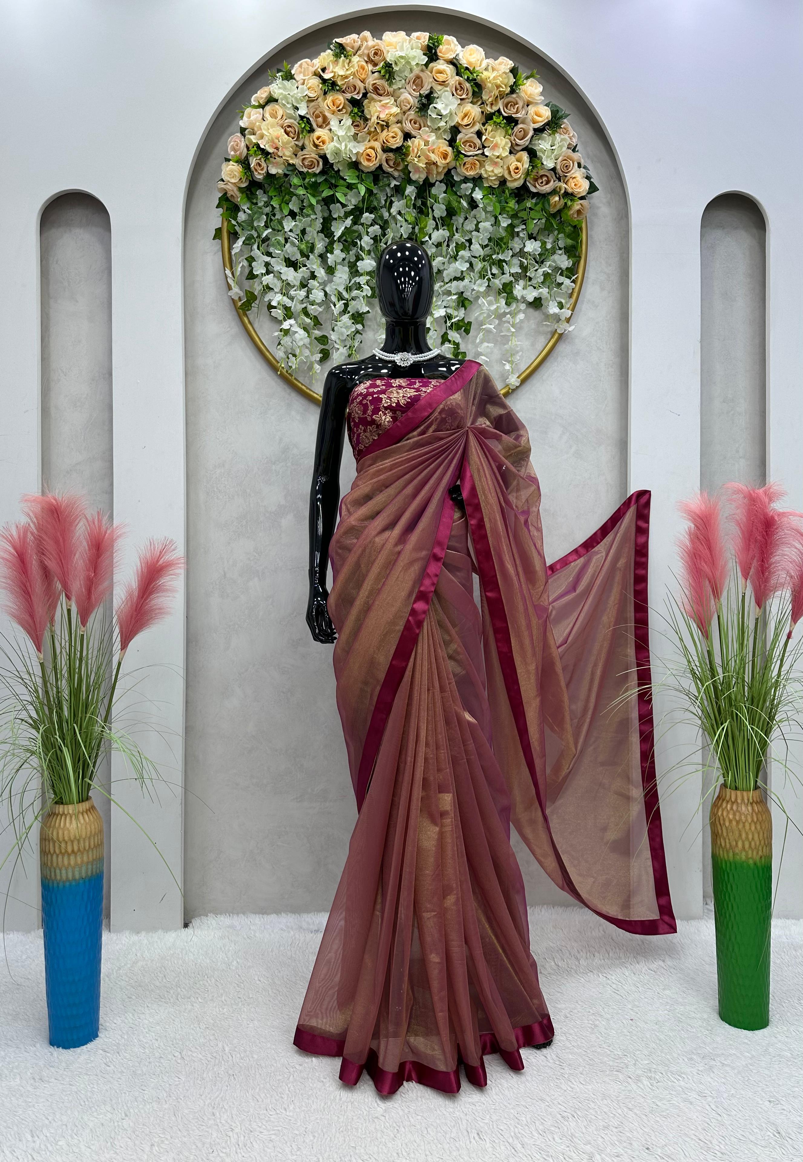 Designer Jimmy Chu Silk Saree