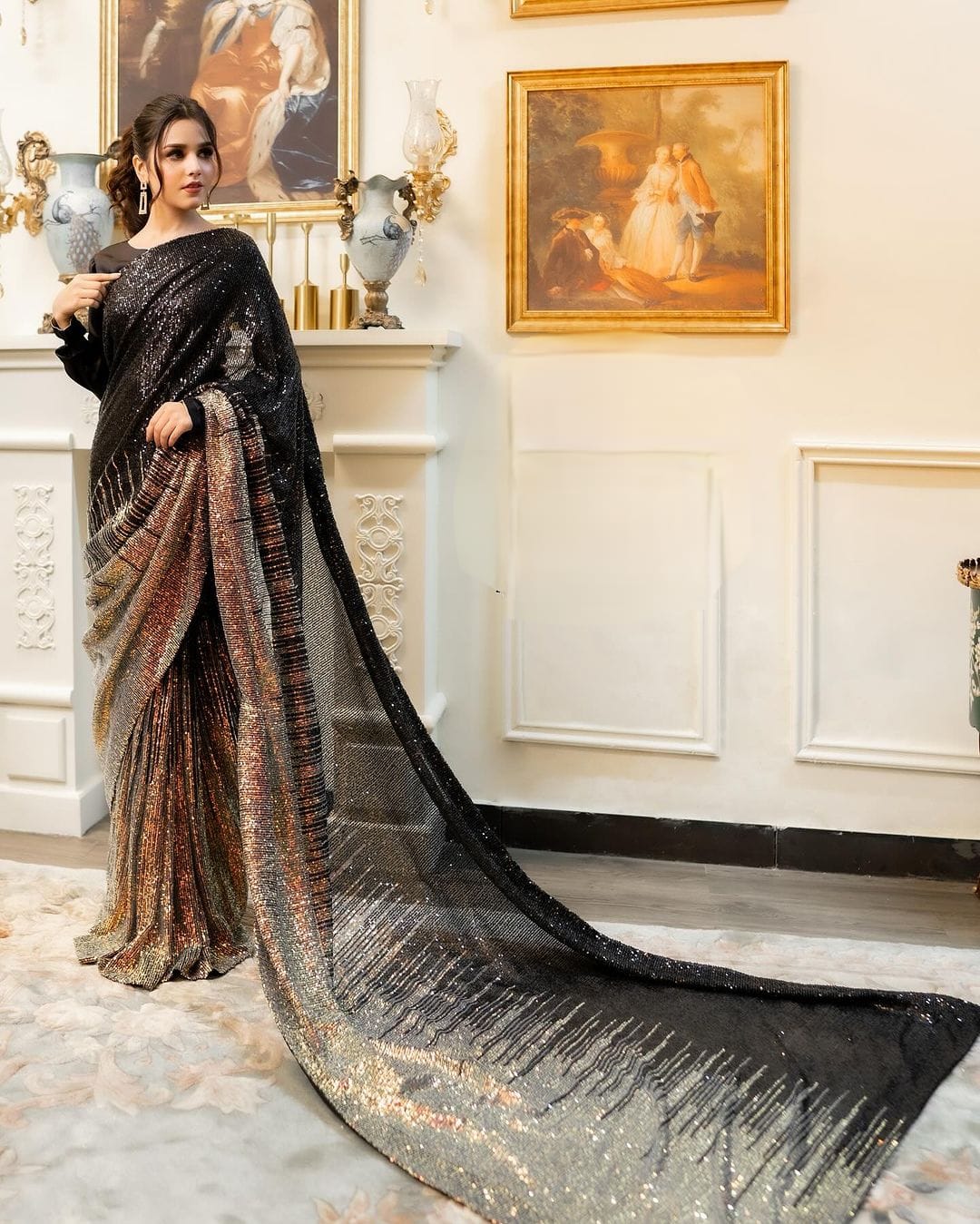 Bollywood Block Buster  Sequence With Embroidery Heavy Quality Saree