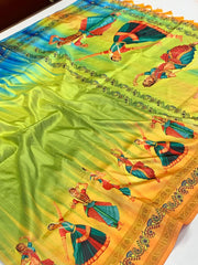 Beautiful Traditional Incredible Weaved Pure Gadwal Silk Saree