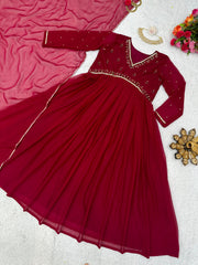 Beautiful Designer Faux Georgette Gown