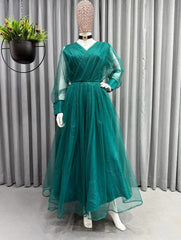 Beautiful Butterfly Net Work Gown