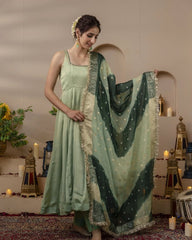 beautiful Designer Star Georgette Digital Printed With Fancy Lace work Gown