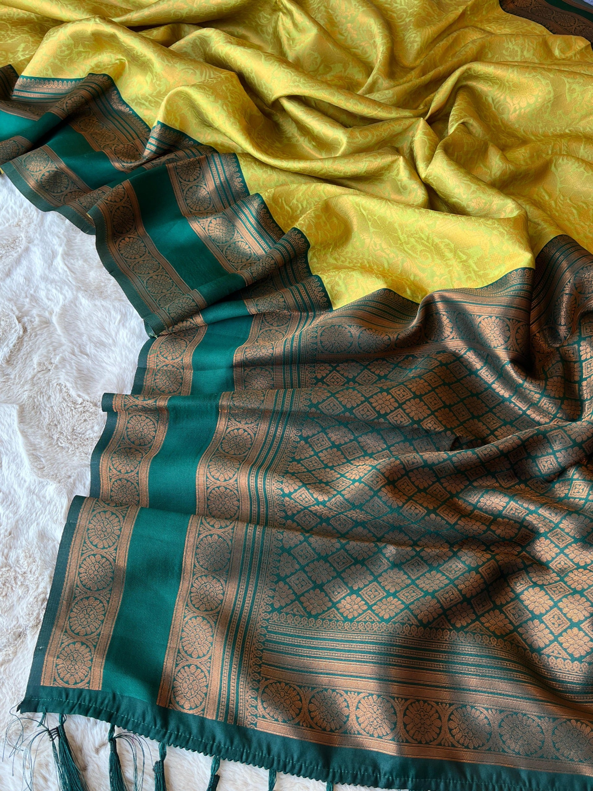 Beautiful Banarsi Silk With Heavy Satin Feel Saree