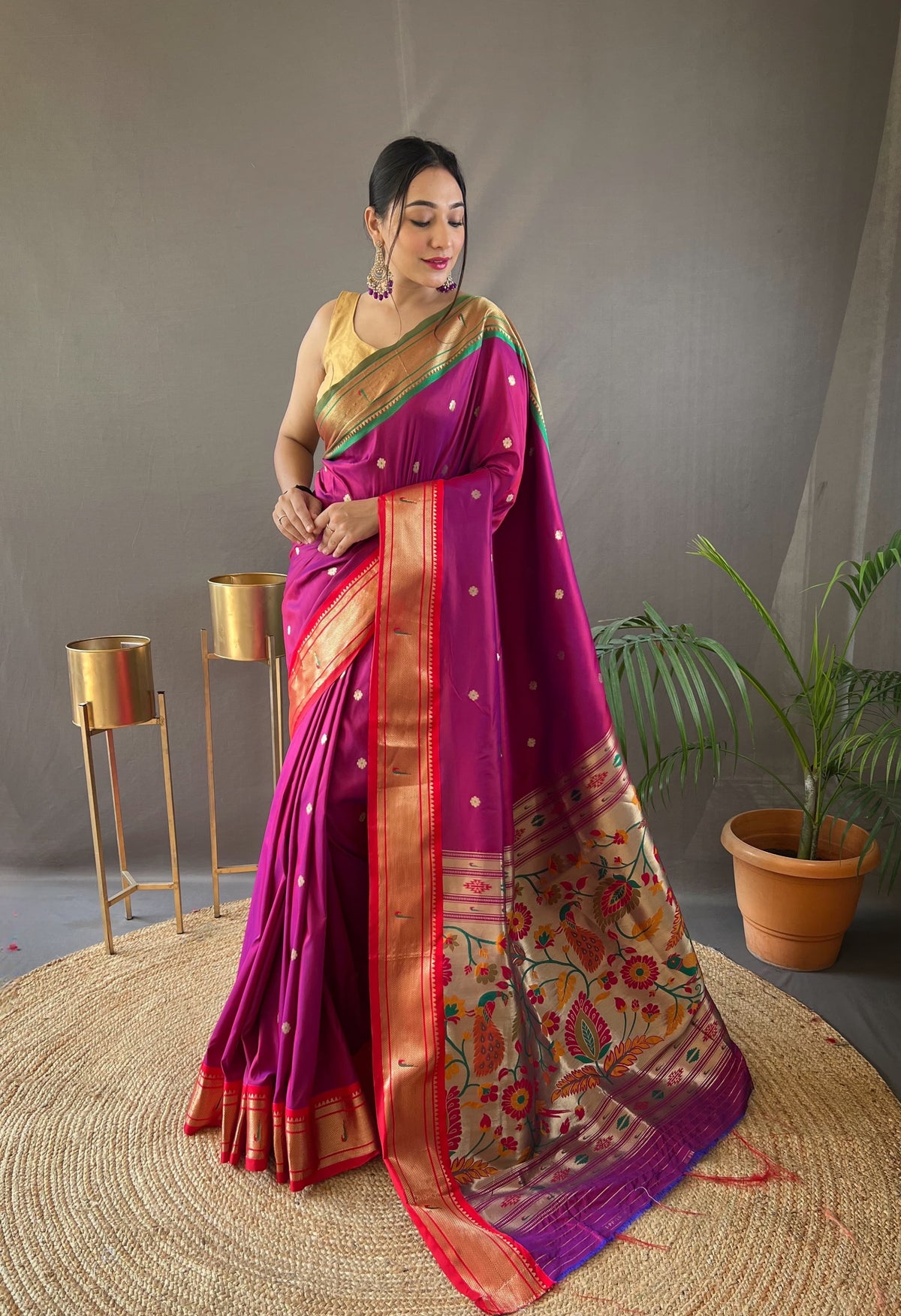 Beautiful Kamal Paithani Weaving Saree