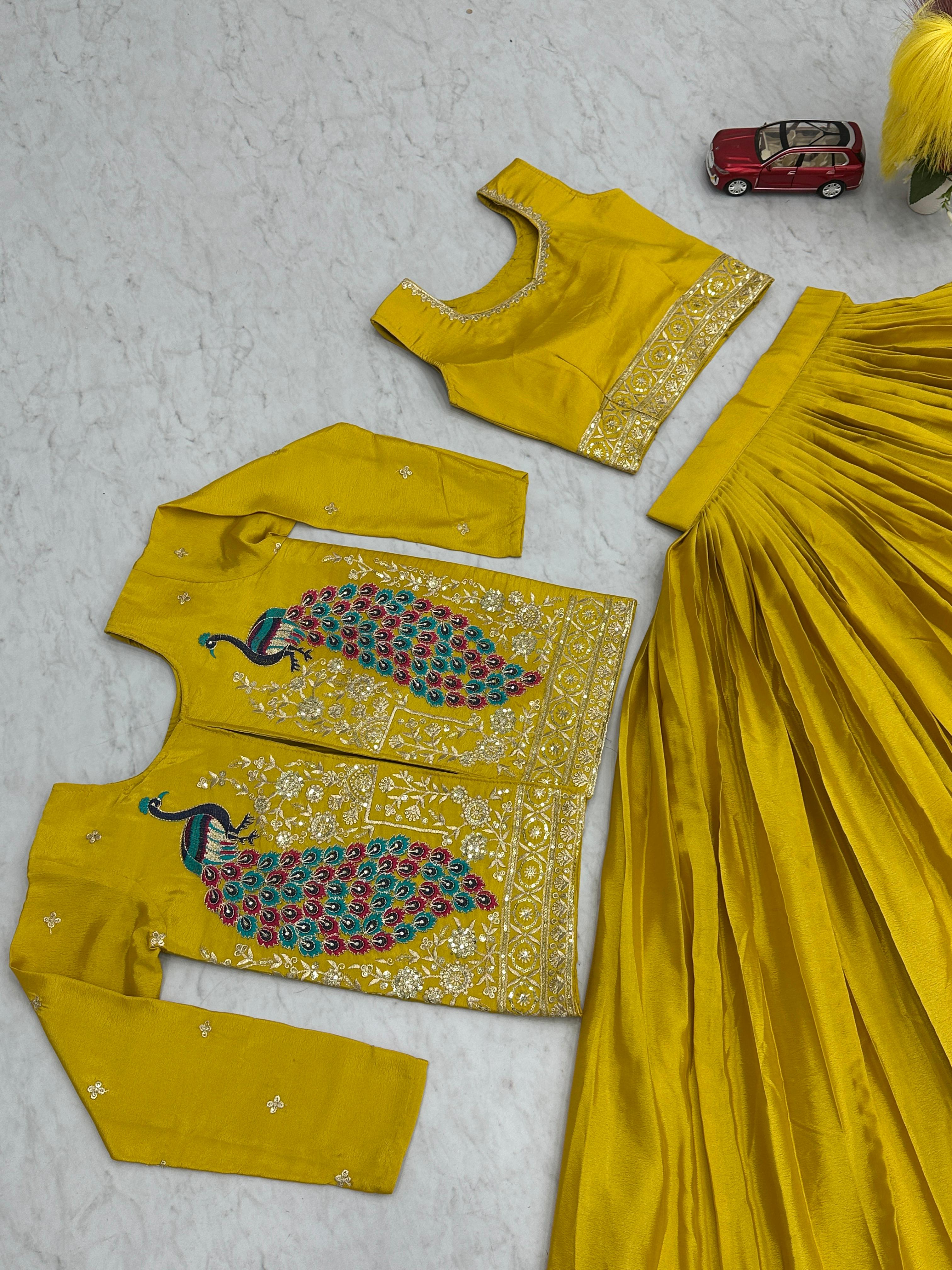 Stylish Indo-Western Yellow Crop Top With Beautiful Jacket