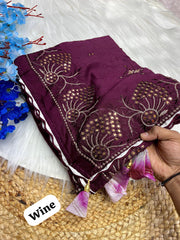 Party-wear Beautiful Soft Cotton Saree