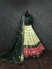 Beautiful Designer Dola Silk Foil Printed Lehenga Choli