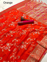 Traditional Pure Heavy Silk Zari With Heavy Minakari Weaving Work Saree