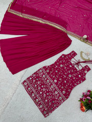 Partywere Georgette Work Salwar Suit