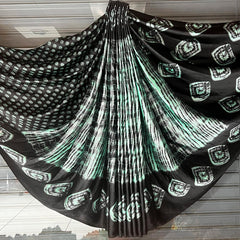 Beautiful Printed Satin Crepe Saree