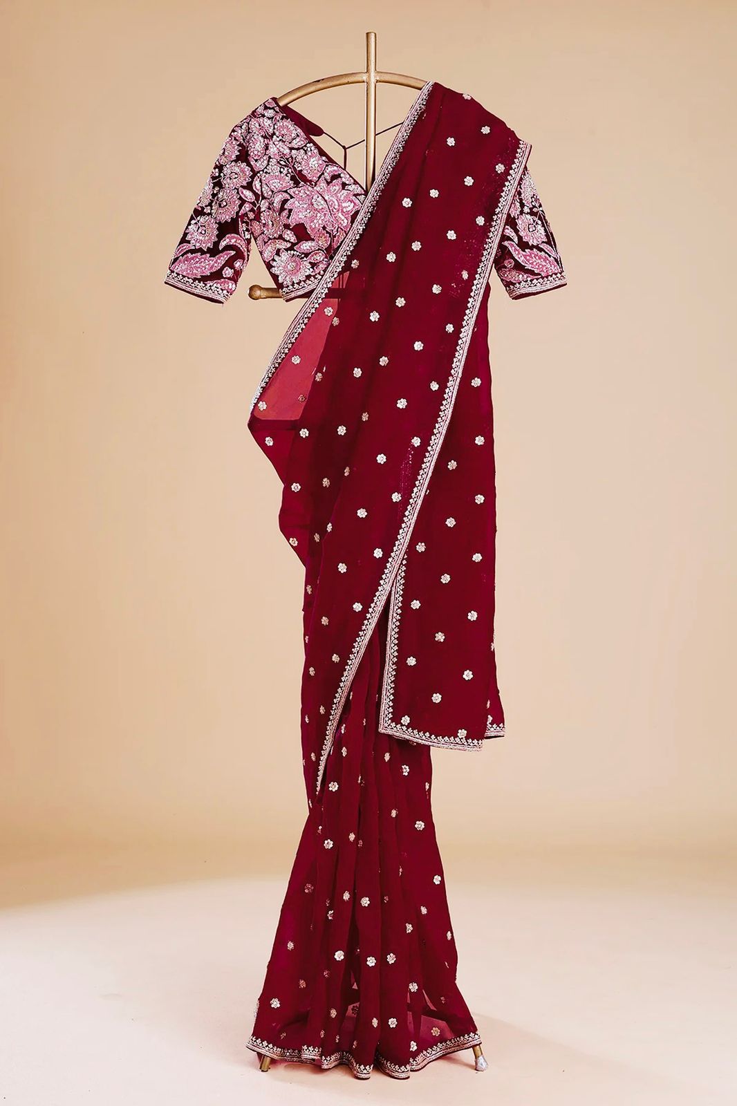 Jimmy Choo Beautiful Designer Thread & Sequence Work Saree