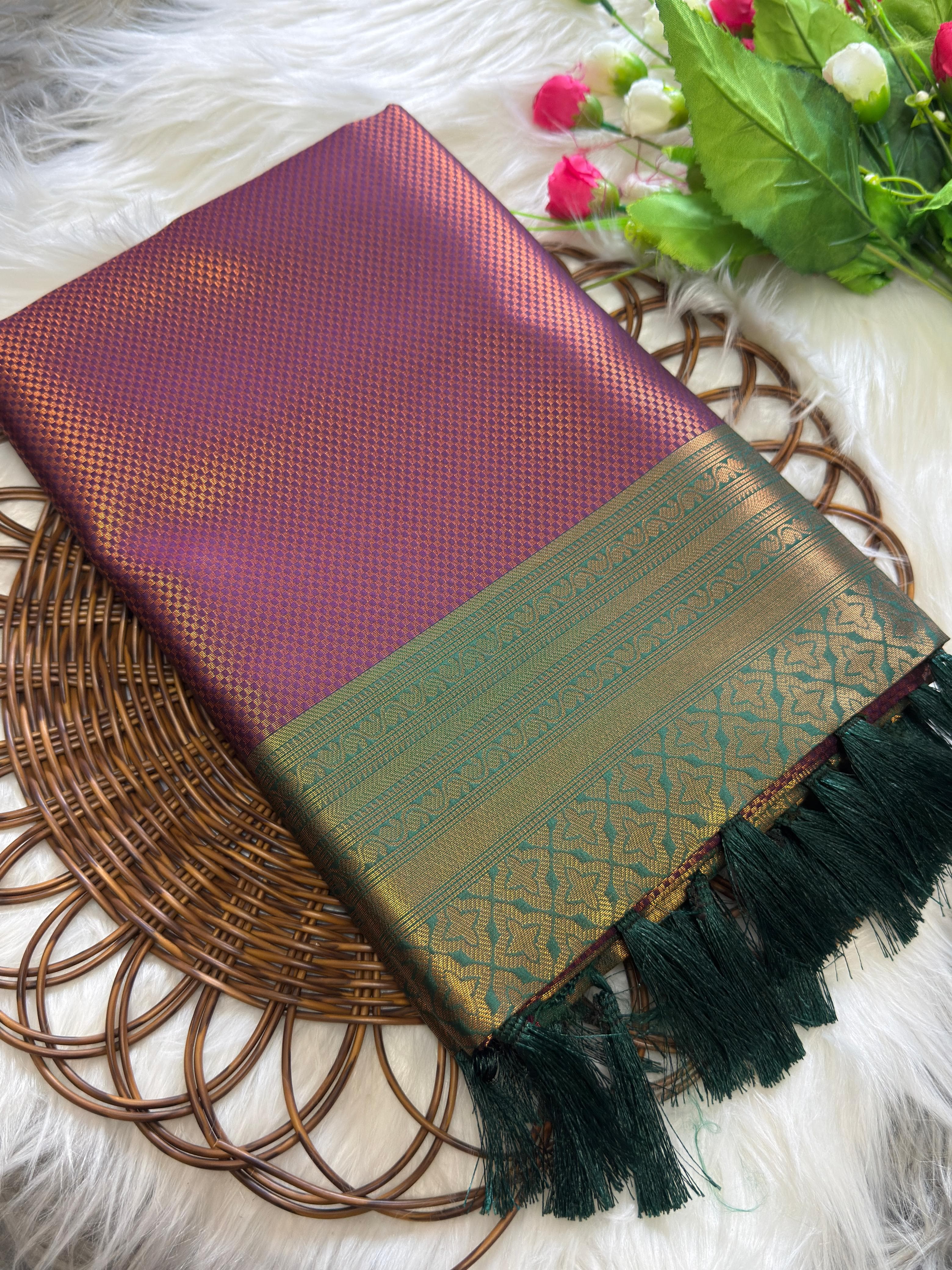 Beautiful Kubera Pattu kanjivaram Silk Saree