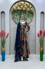 Most Tranding Printed Hand Work Gown