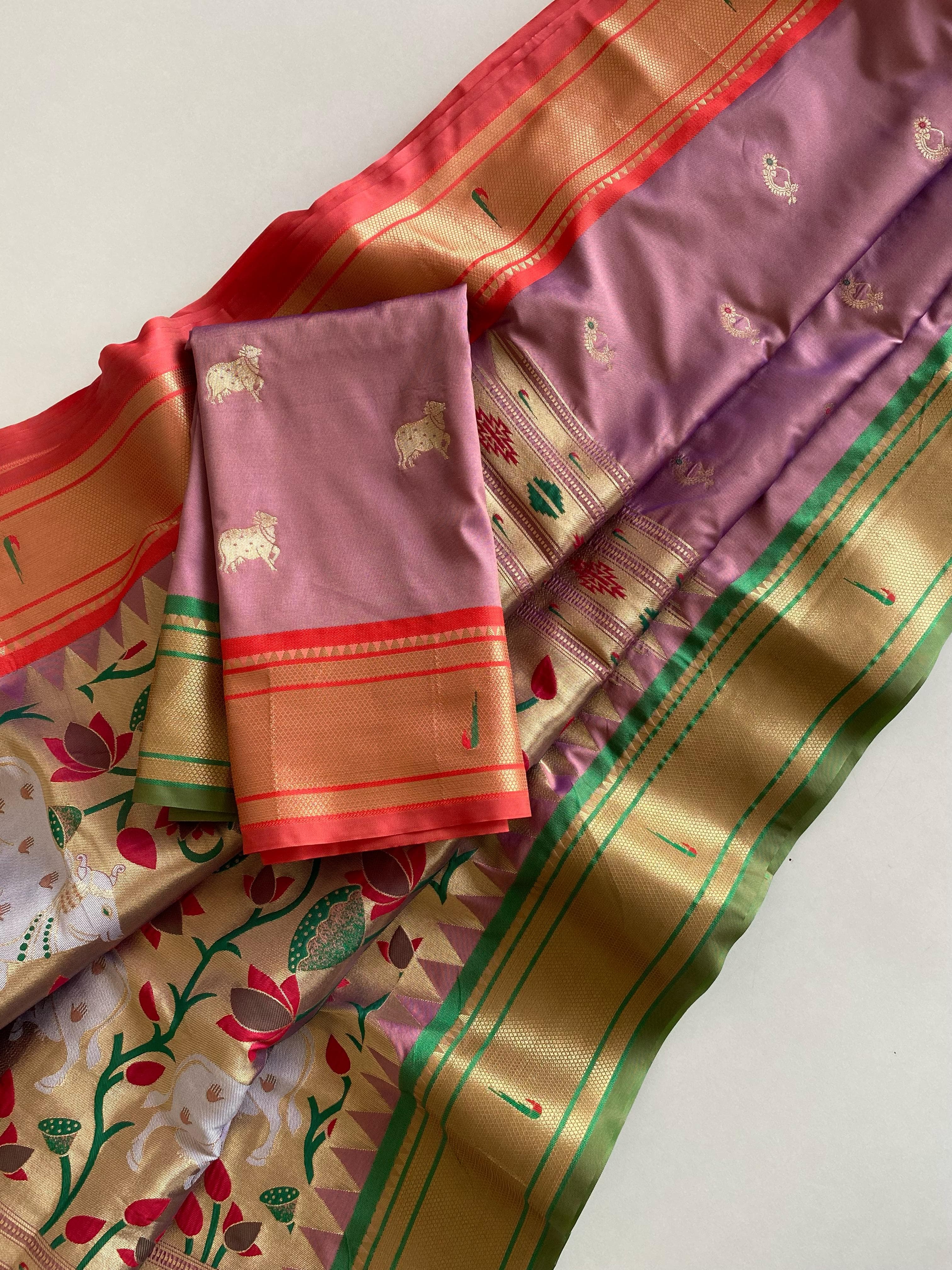 Beautiful Silk Pichwai & Paithani Weaving Saree