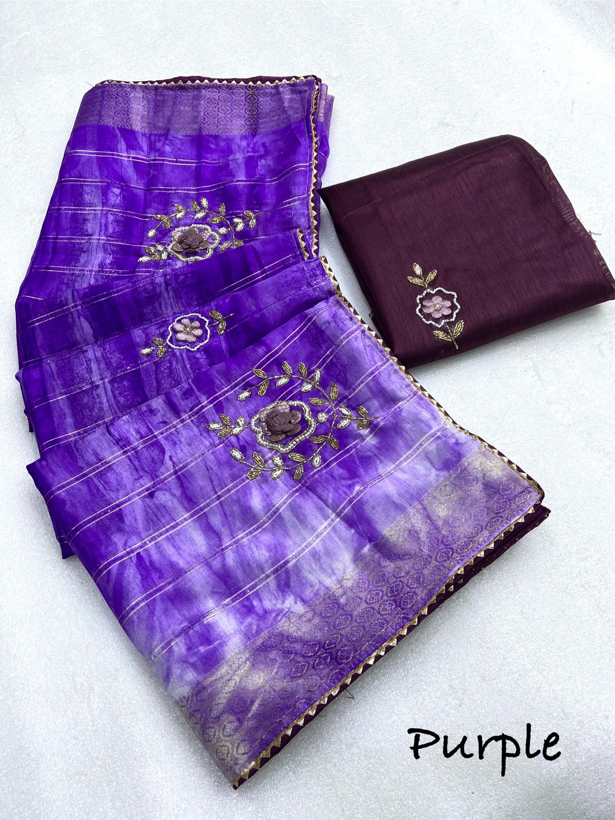 Heavy Dola Silk Hand Work Saree