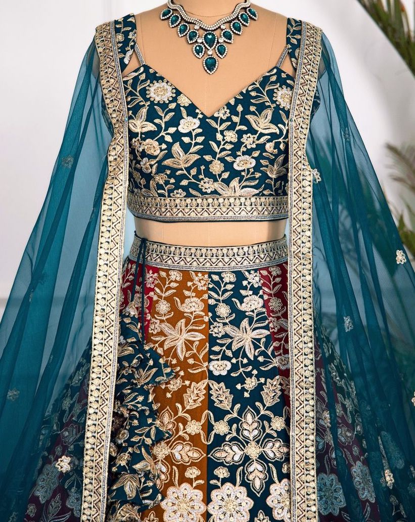 Wedding Special Designer Georgette With Embroidery & Sequence Work Lehenga Choli