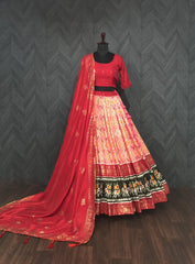 Beautiful Designer Dola Silk Foil Printed Lehenga Choli