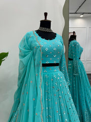 Beautiful Georgette Sequence & Thread Work Lehenga Choli