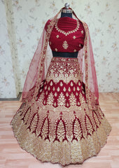 Maroon Colour Designer Diamond Work Lehenga Choli