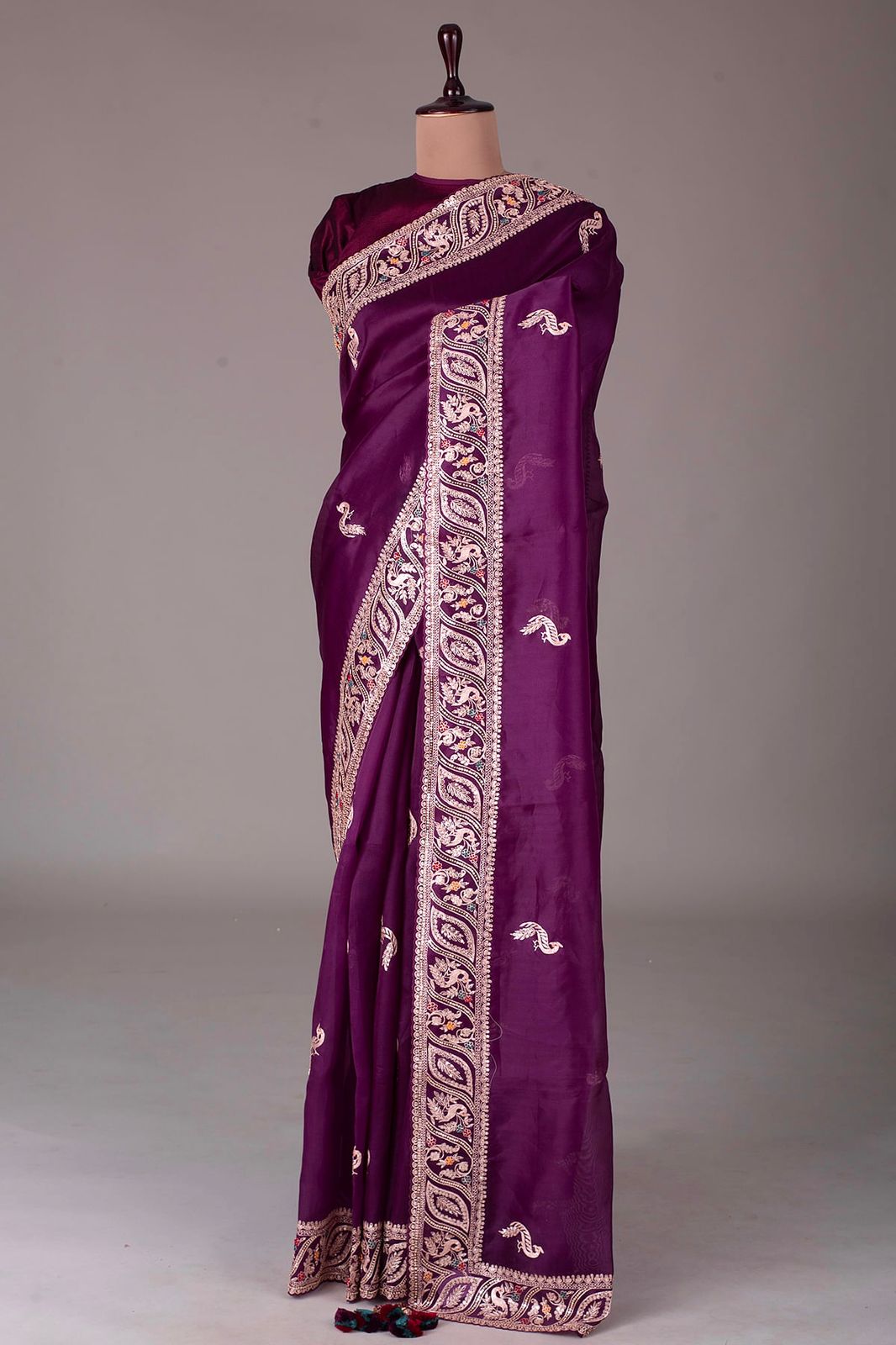 Pure Soft Jimmy Choo Embroidery Work Saree