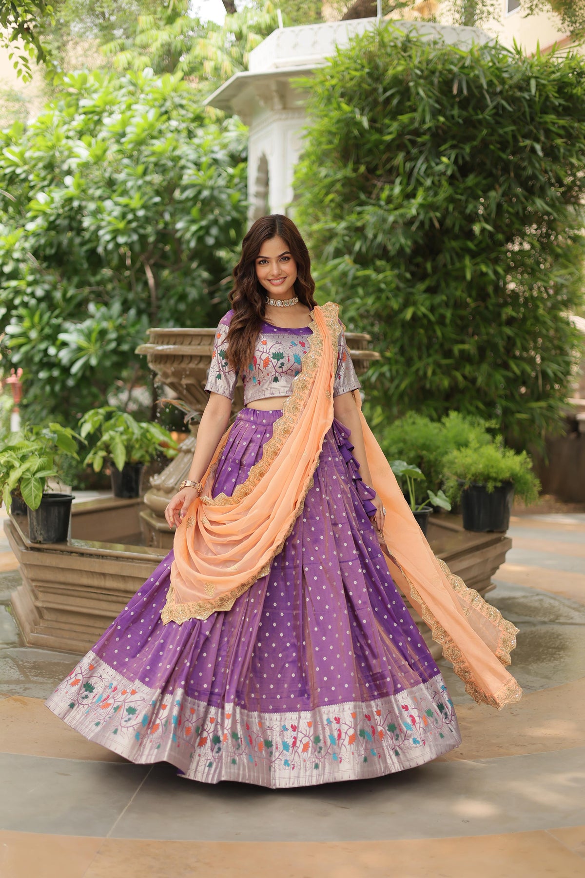 Trending Elegance & Grace Cosmos Jacquard Lehenga Choli