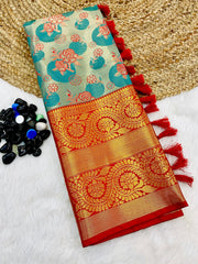 Beautiful Kanjivaram Pattlu Work Saree