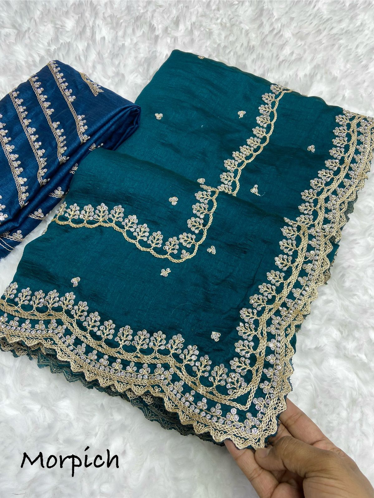 Attractive Vichitra Silk Saree