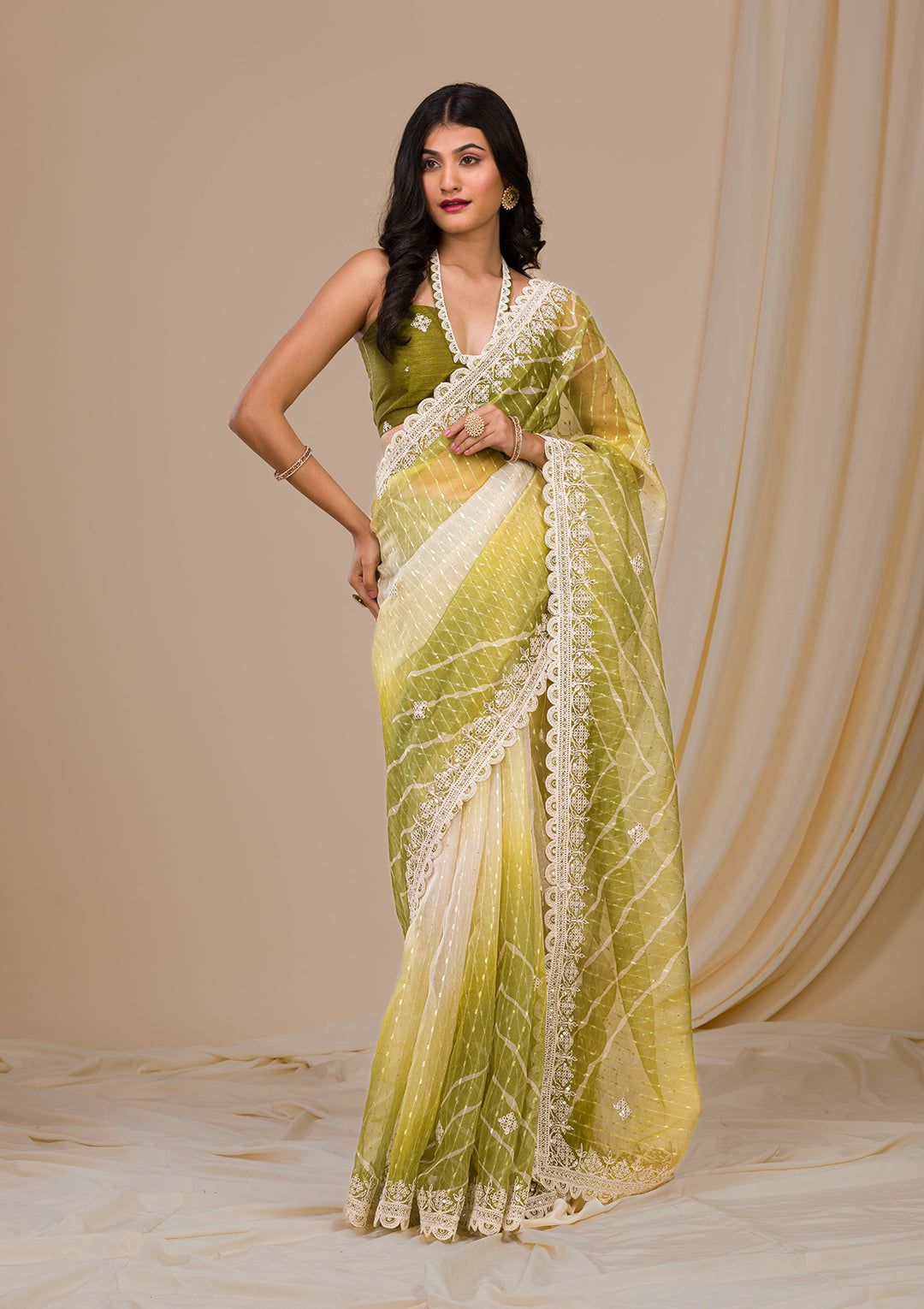 Designer Sequence Thread Work Saree