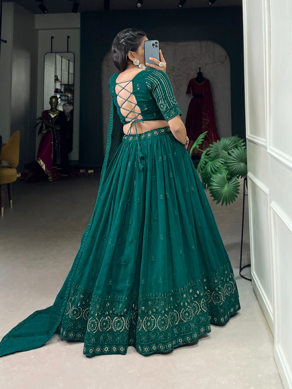 Beautiful Radiant Georgette Sequence & Thread Work Lehenga Choli