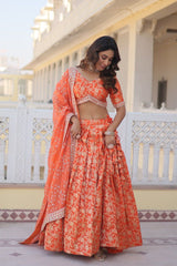 Party-wear Designer Dye-able Pure Viscose Jacquard Fabric Lehenga Choli