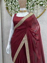 Partywear Beautiful Designer Tibby Silk Saree