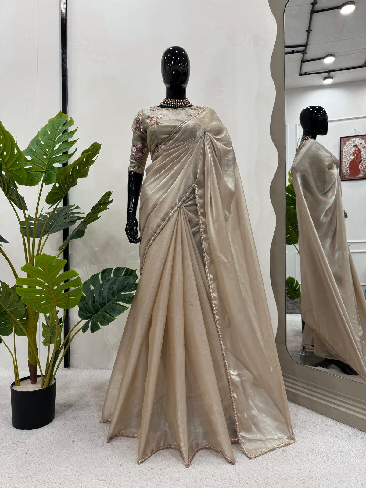 Attractive Jimmy Choo  Work Saree