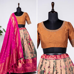 Stylish Weaving Georgette Work Lehenga Choli