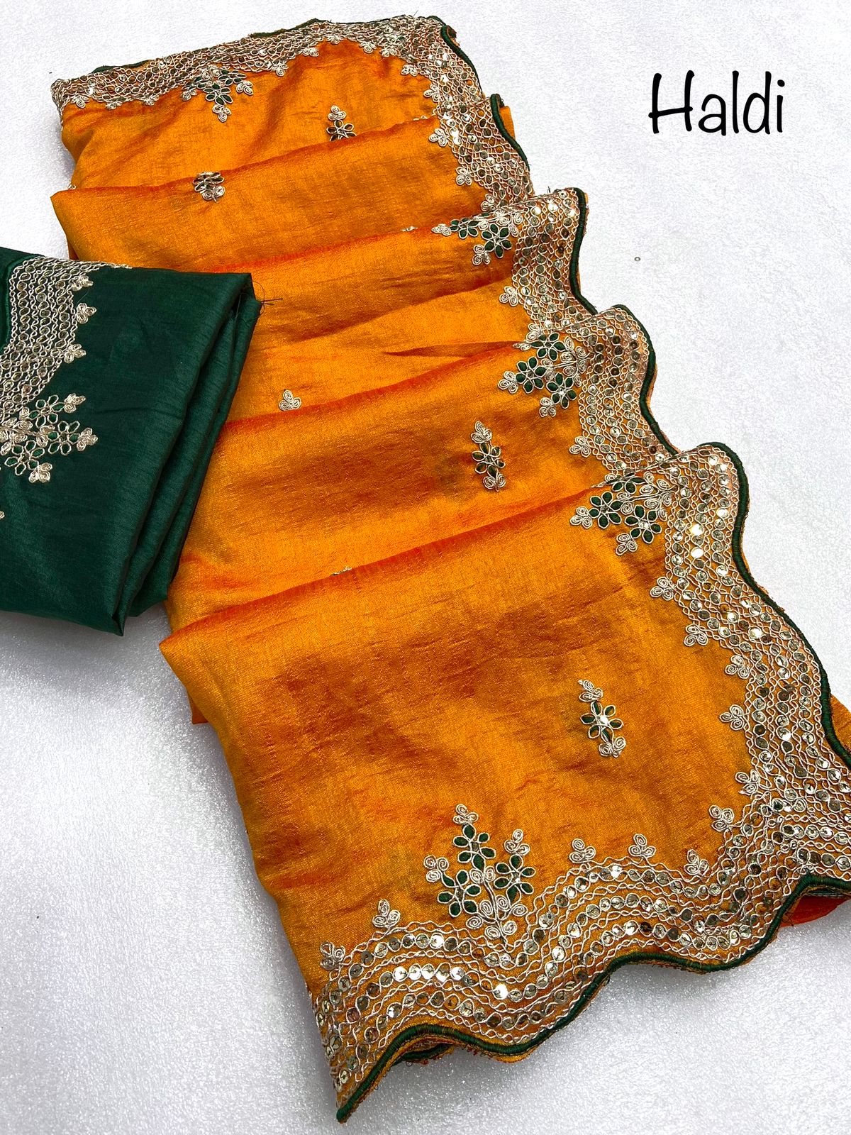 Beautiful Soft Vichitra Silk Saree