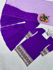 Unique Style Georgette Work Salwar Suit