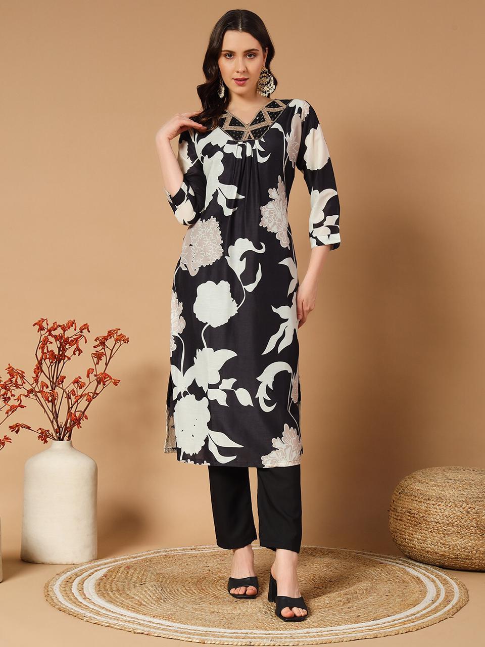 Stylish Casual Digital Printed Kurti Set