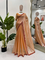 Beautiful Designer Burberry Silk Saree