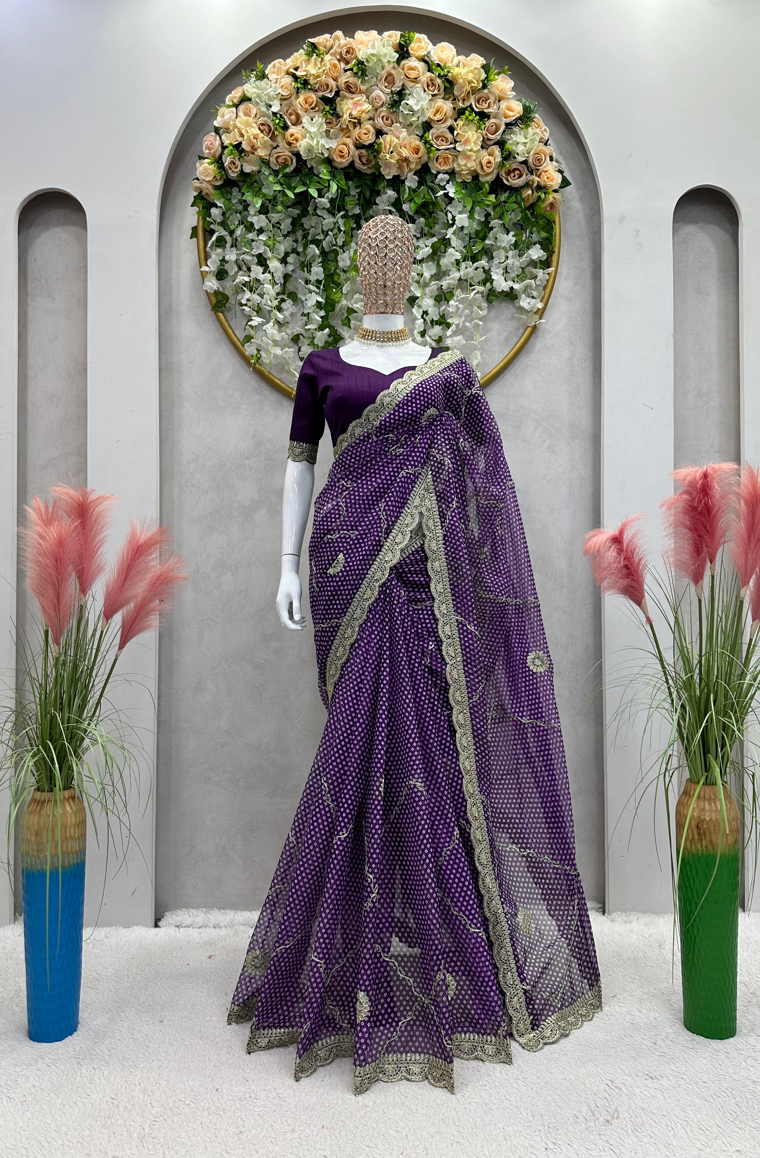 Beautiful Designer Tibby Silk Digital Printed Saree