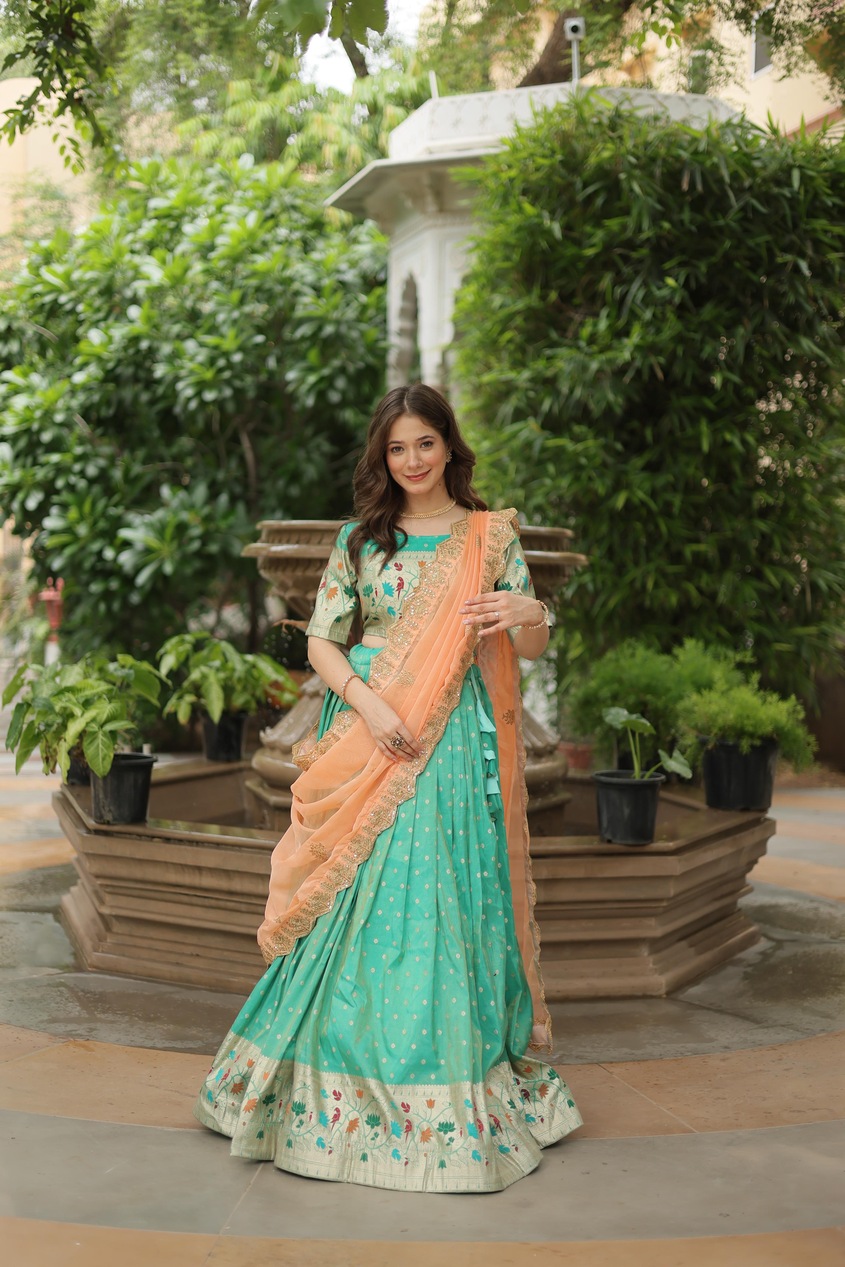 Trending Elegance & Grace Cosmos Jacquard Lehenga Choli