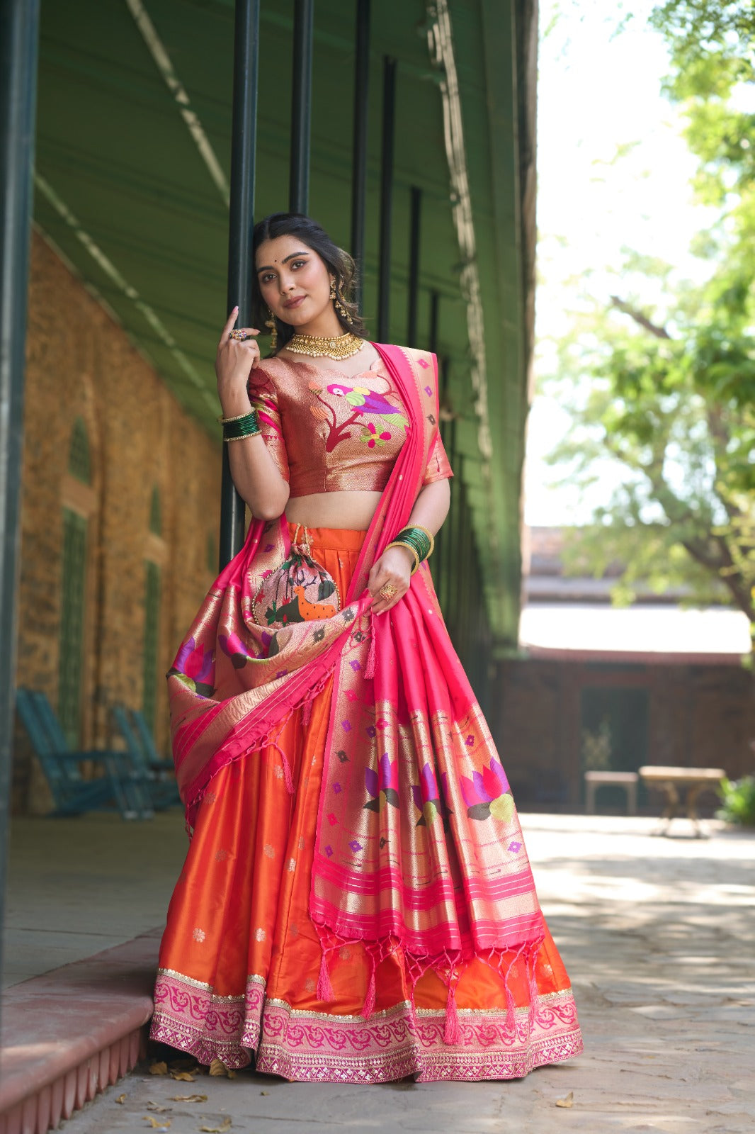 Traditional Jacquard Silk Paithani Silk Lehenga Choli