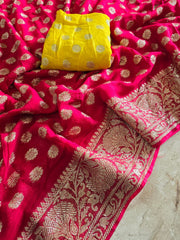 Beautiful Pure Viscose Georgette Zari weaving Saree