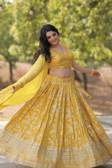 Designer Pure Viscos Georgette Embroidery Work Lehenga choli