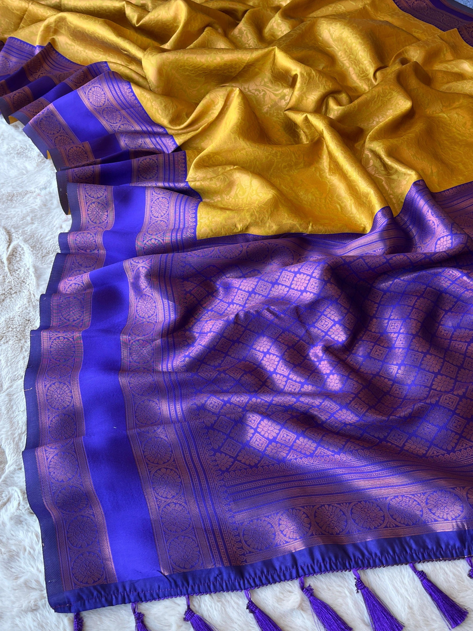 Beautiful Banarsi Silk With Heavy Satin Feel Saree