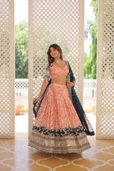 Beautiful Designer Dye-able Pure Viscose Jacquard Fabric Lehenga Choli