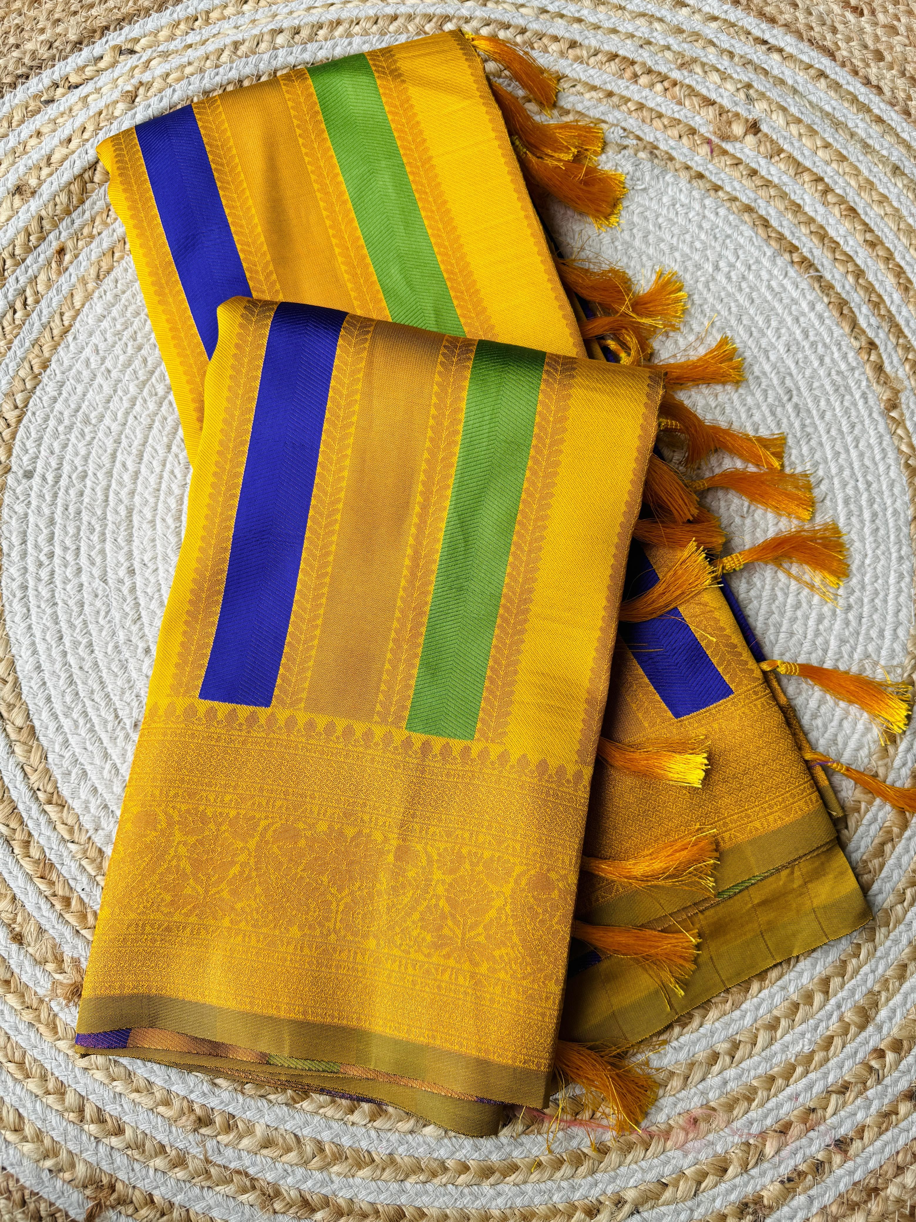 Beautiful Pure Soft Semi Kanjivaram Pattu Silk Saree