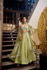 Shining Brighter Than The Wedding Lights Gold Crush Lehenga Choli