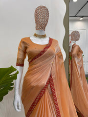 Beautiful Designer Burberry Silk Saree