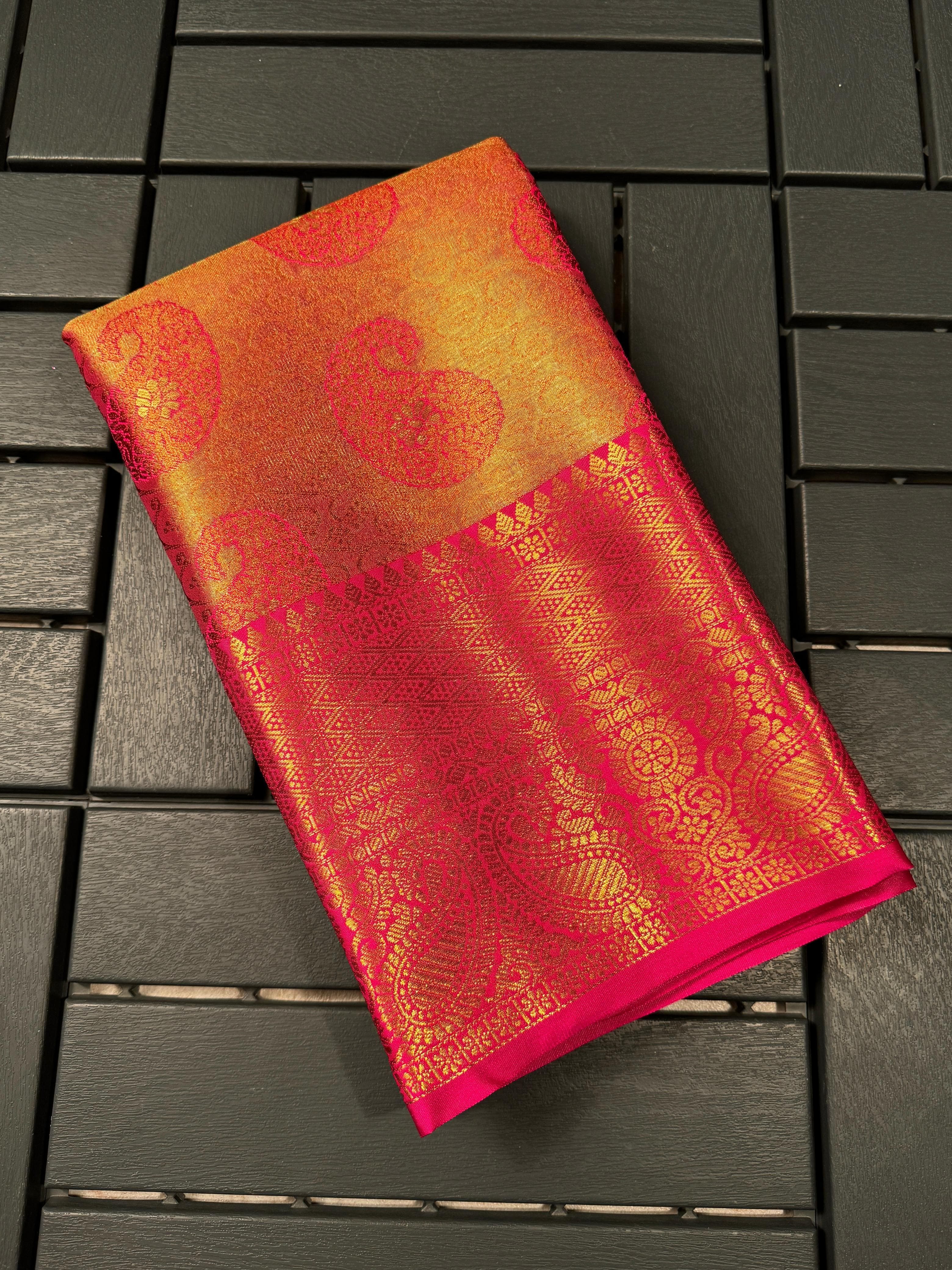 South Indian Special Soft Banarsi Hand-loom Bridal Pattu Silk Saree